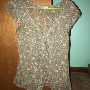 Floral silk top from Mudd